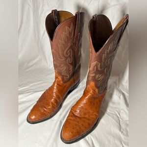 ⭐️ Lucchese Men's Full Quill Ostrich Cowboy Boots - 11.5 D